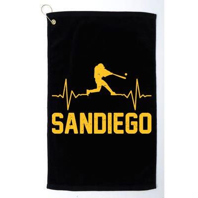San Diego Baseball Player Heartbeat Golf Towel