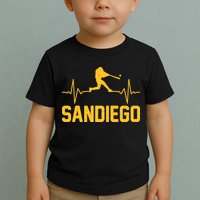 San Diego Baseball Player Heartbeat Toddler T-Shirt