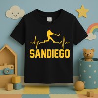 San Diego Baseball Player Heartbeat Toddler T-Shirt