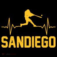 San Diego Baseball Player Heartbeat Toddler T-Shirt