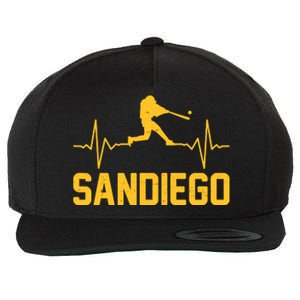 San Diego Baseball Player Heartbeat Wool Snapback Cap