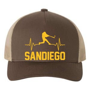 San Diego Baseball Player Heartbeat Yupoong Adult 5-Panel Trucker Hat