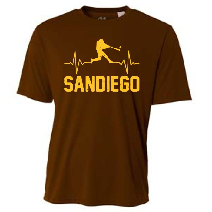 San Diego Baseball Player Heartbeat Cooling Performance Crew T-Shirt