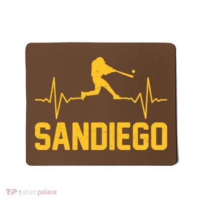 San Diego Baseball Player Heartbeat Mousepad