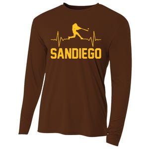 San Diego Baseball Player Heartbeat Cooling Performance Long Sleeve Crew