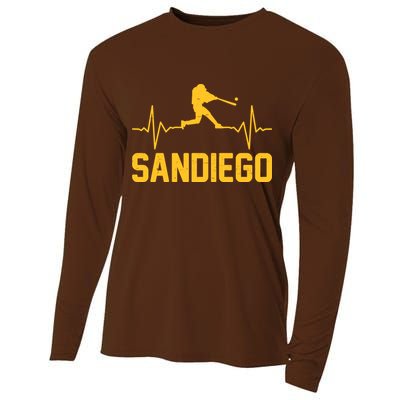 San Diego Baseball Player Heartbeat Cooling Performance Long Sleeve Crew