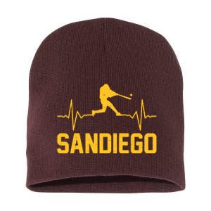 San Diego Baseball Player Heartbeat Short Acrylic Beanie