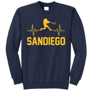 San Diego Baseball Player Heartbeat Sweatshirt