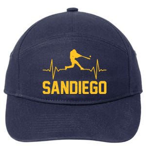 San Diego Baseball Player Heartbeat 7-Panel Snapback Hat