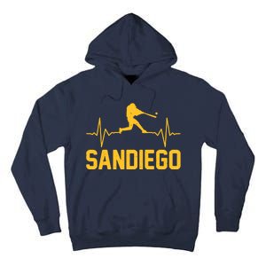 San Diego Baseball Player Heartbeat Tall Hoodie