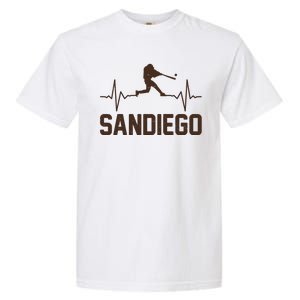 San Diego Baseball Player Heartbeat Garment-Dyed Heavyweight T-Shirt