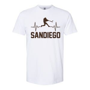 San Diego Baseball Player Heartbeat Softstyle® CVC T-Shirt