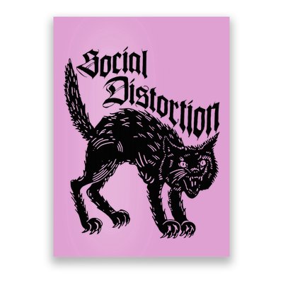 Social Distortions Black Cat Meow Poster