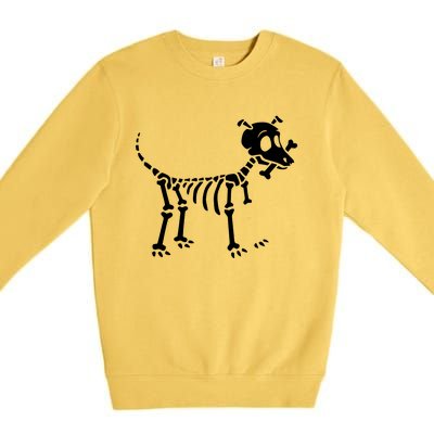 Skeleton Dog & Bone Premium Crewneck Sweatshirt