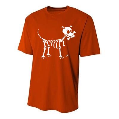 Skeleton Dog & Bone Performance Sprint T-Shirt