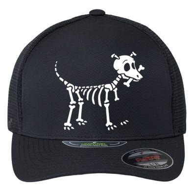 Skeleton Dog & Bone Flexfit Unipanel Trucker Cap