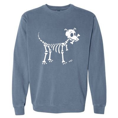 Skeleton Dog & Bone Garment-Dyed Sweatshirt