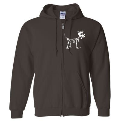 Skeleton Dog & Bone Full Zip Hoodie