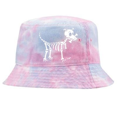 Skeleton Dog & Bone Tie-Dyed Bucket Hat