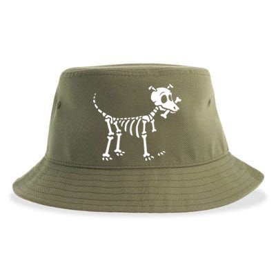 Skeleton Dog & Bone Sustainable Bucket Hat