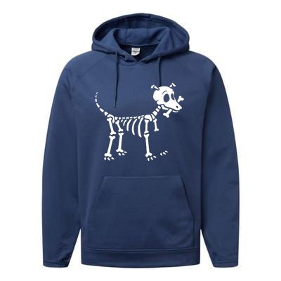 Skeleton Dog & Bone Performance Fleece Hoodie