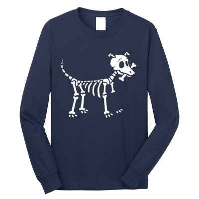 Skeleton Dog & Bone Long Sleeve Shirt