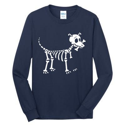 Skeleton Dog & Bone Tall Long Sleeve T-Shirt