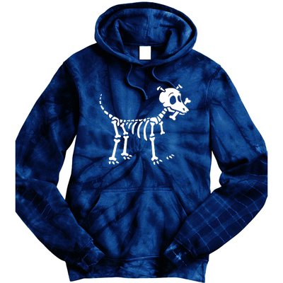 Skeleton Dog & Bone Tie Dye Hoodie