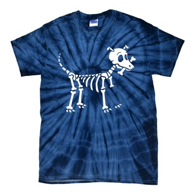 Skeleton Dog & Bone Tie-Dye T-Shirt