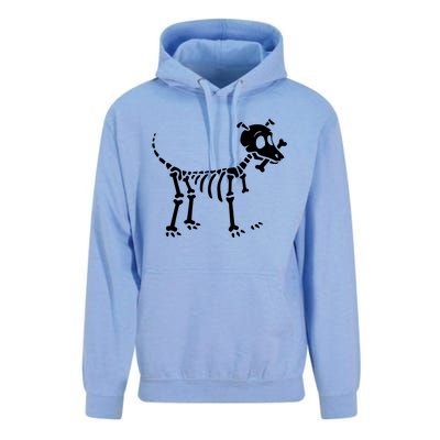 Skeleton Dog & Bone Unisex Surf Hoodie