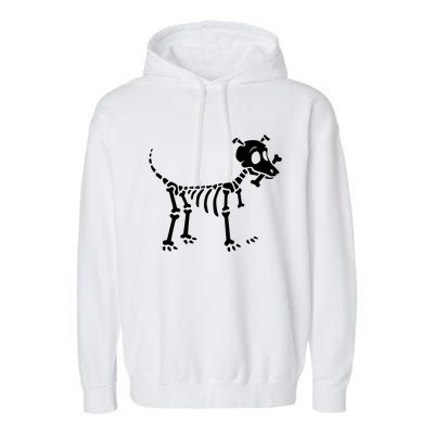 Skeleton Dog & Bone Garment-Dyed Fleece Hoodie