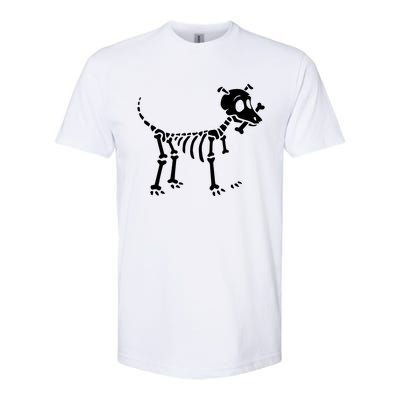 Skeleton Dog & Bone Softstyle CVC T-Shirt