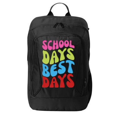 School Days Best Days Colorful City Backpack