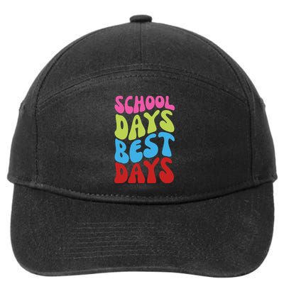 School Days Best Days Colorful 7-Panel Snapback Hat