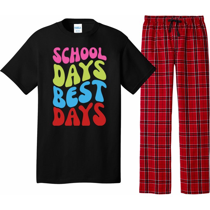 School Days Best Days Colorful Pajama Set