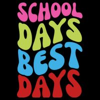 School Days Best Days Colorful Flatbill Hat