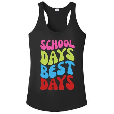 School Days Best Days Colorful Ladies PosiCharge Competitor Racerback Tank