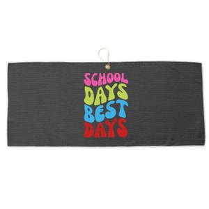 School Days Best Days Colorful Large Microfiber Waffle Golf Towel