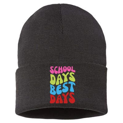 School Days Best Days Colorful Sustainable Knit Beanie