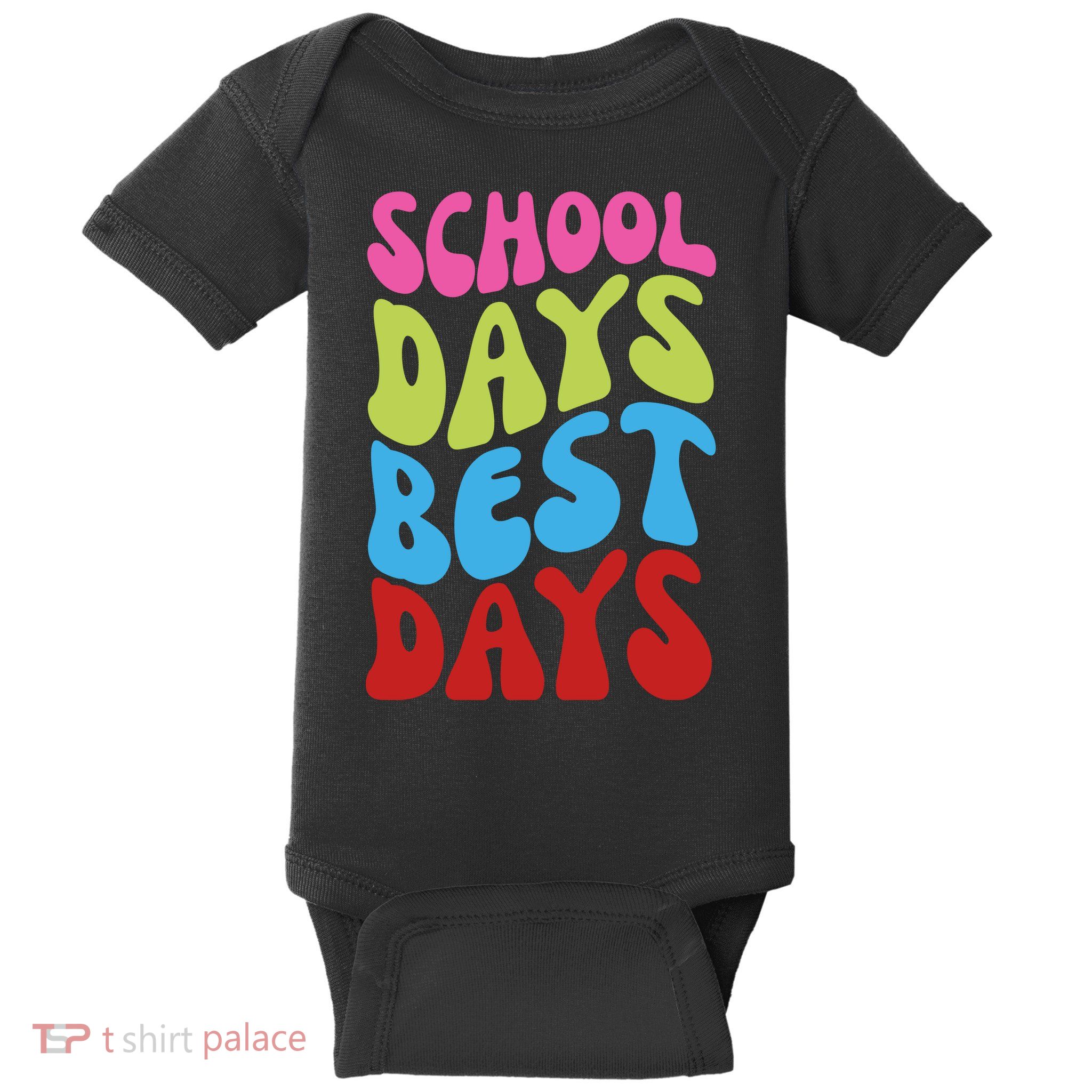 School Days Best Days Colorful Baby Bodysuit