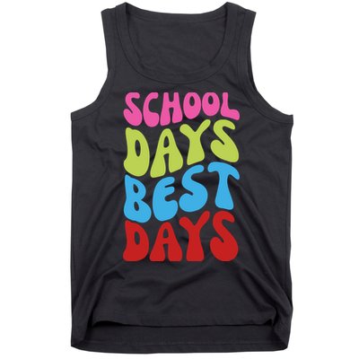School Days Best Days Colorful Tank Top