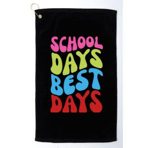 School Days Best Days Colorful Platinum Collection Golf Towel