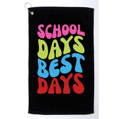 School Days Best Days Colorful Golf Towel