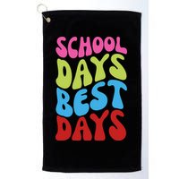 School Days Best Days Colorful Golf Towel