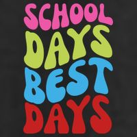 School Days Best Days Colorful Golf Towel