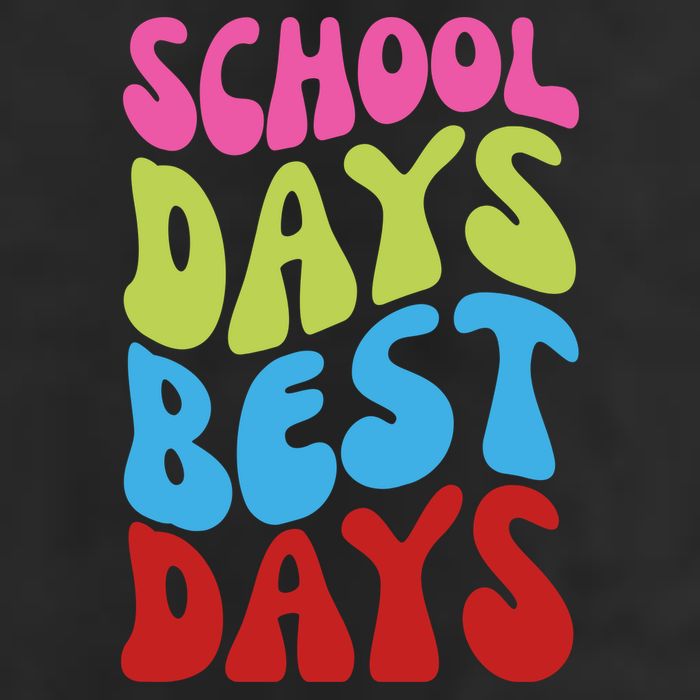 School Days Best Days Colorful Golf Towel