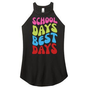 School Days Best Days Colorful Women's Perfect Tri Rocker Tank