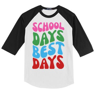 School Days Best Days Colorful Kids Colorblock Raglan Jersey