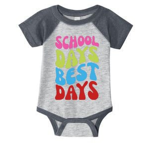 School Days Best Days Colorful Infant Baby Jersey Bodysuit