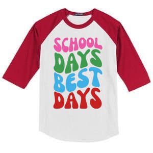 School Days Best Days Colorful Kids Colorblock Raglan Jersey